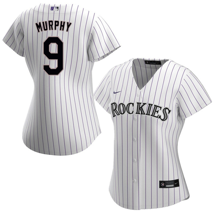 Nike Women #9 Daniel Murphy Colorado Rockies Baseball Jerseys Sale-White